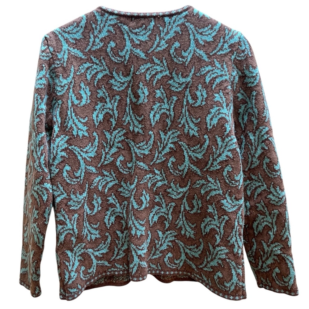 Nomadic Traders Brown And Teal Patterned Shacket … - image 4